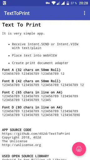 SHARE to PRINT.Intent screenshot