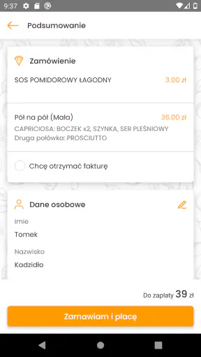 Sieć Pizzerii Śląskich screenshot