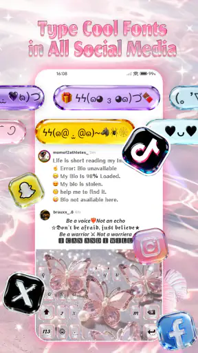 Simple Pink Butterfly Theme screenshot