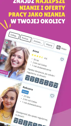 Sitly – aplikacja opiekunek screenshot