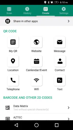 Skaner kodów QR screenshot