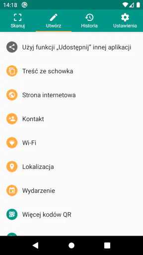 Skaner QR i kodów kreskowych screenshot