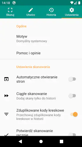 Skaner QR i kodów kreskowych screenshot
