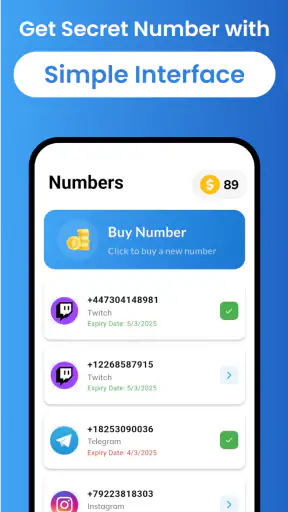 SMS Virtual - Veification SMS screenshot