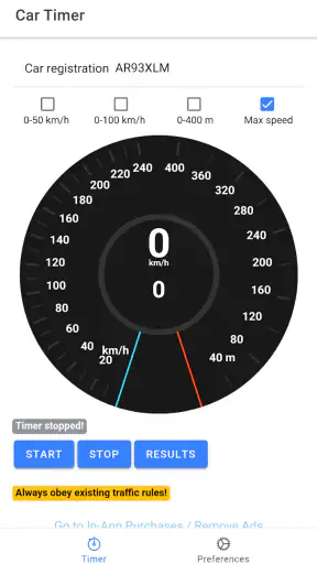 Stoper Samochodowy - 0-100km/h screenshot