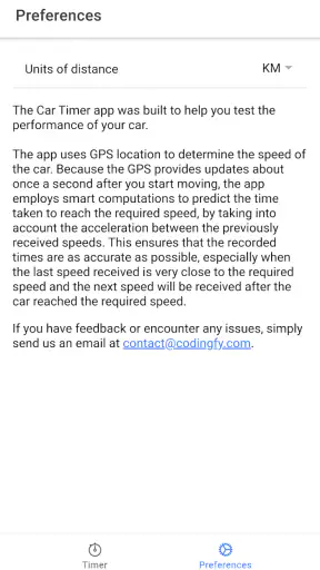 Stoper Samochodowy - 0-100km/h screenshot