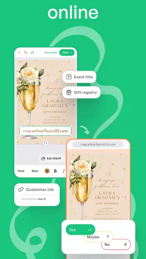 Stwórz Zaproszenia ślubne screenshot