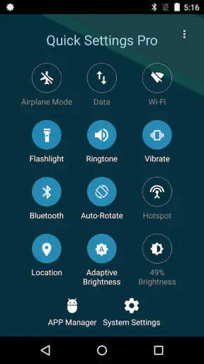 Super Quick Settings Pro screenshot