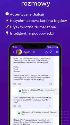 Synthi AI: Nauka angielskiego screenshot