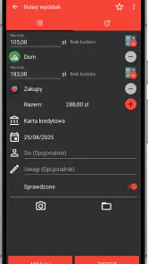 Szybki Budżet - Wydatki screenshot
