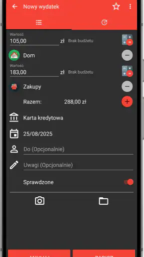 Szybki Budżet - Wydatki screenshot