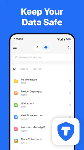 TeraBox: 1TB Cloud & AI Space screenshot