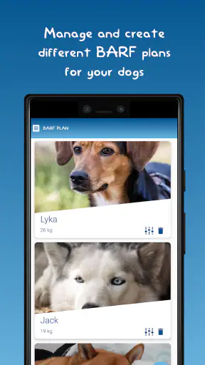 The BARF App screenshot