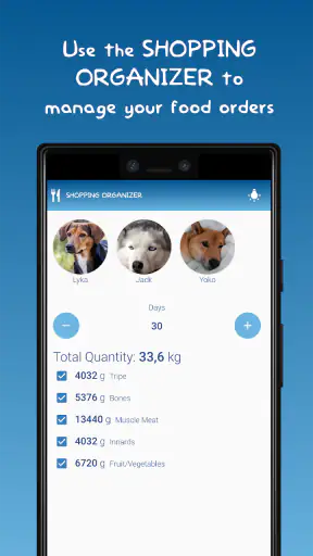 The BARF App screenshot