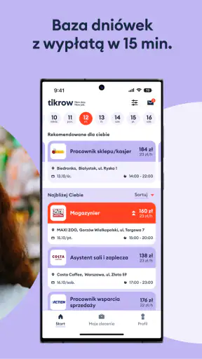 Tikrow - praca na dniówki screenshot