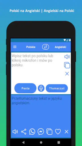 Tłumacz angielsko polski screenshot