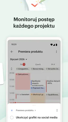 Todoist: to do list, Kalendarz screenshot