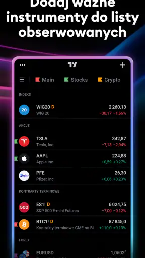 TradingView - Akcje & Krypto screenshot