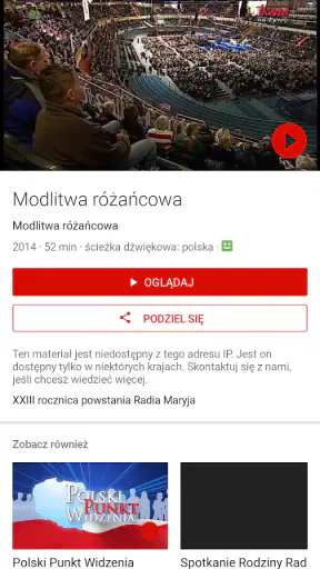Trwam TV screenshot