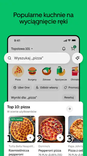 Uber Eats: dostawa jedzenia screenshot