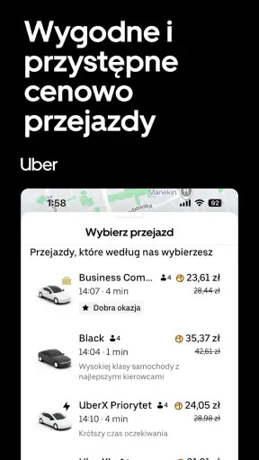 Uber Zamawiaj przejazdy i taxi screenshot