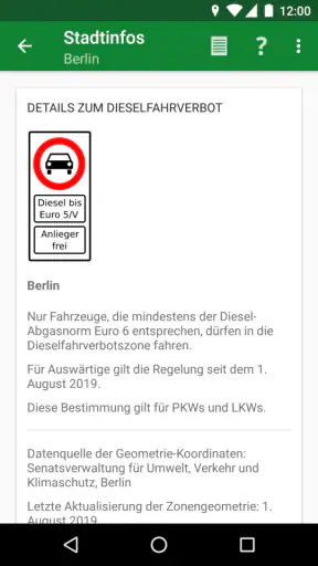 Umweltzone screenshot