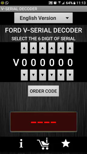 V-Serial Radio Code Decoder screenshot