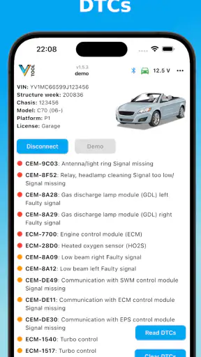 V-Tool OBD Scanner screenshot