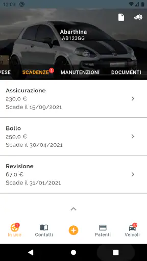Veicoli - Gestione auto e moto screenshot