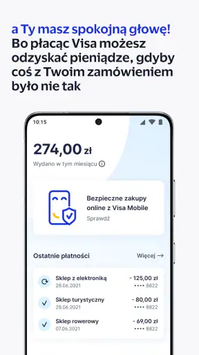 Visa Mobile – płatności online screenshot