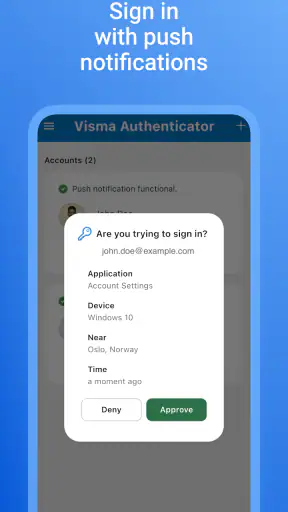 Visma Authenticator screenshot