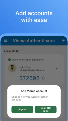 Visma Authenticator screenshot
