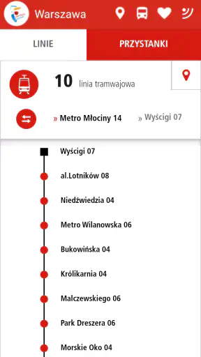 Warszawska Komunikacja Miejska screenshot