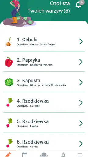 Warzywny kalendarz screenshot