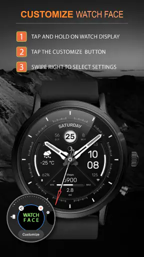 WFP 307 Modern watch face screenshot