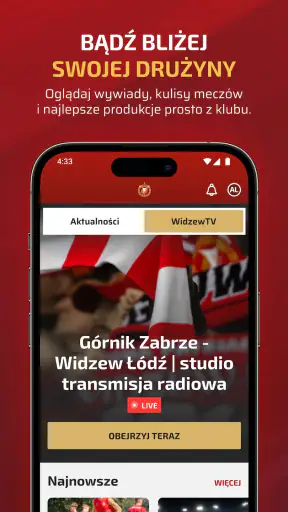 Widzew Łódź screenshot