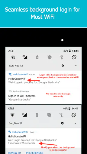 WiFi Web Login screenshot