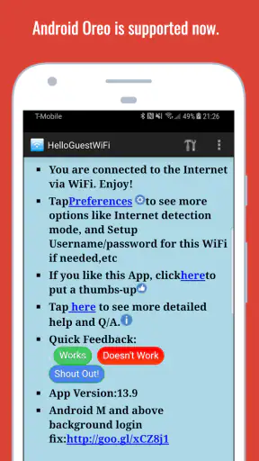 WiFi Web Login screenshot