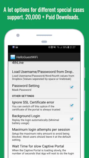 WiFi Web Login screenshot