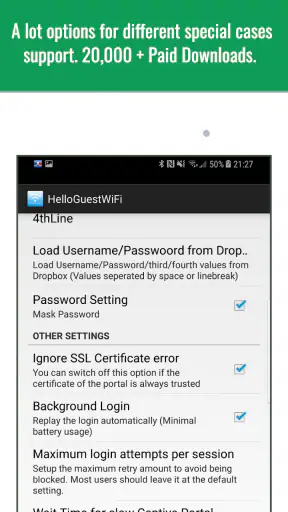 WiFi Web Login screenshot
