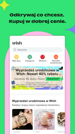 Wish: Kupuj i oszczędzaj screenshot