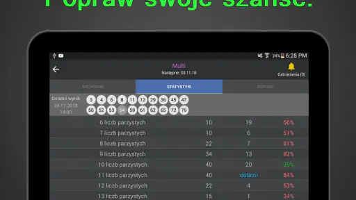 Wyniki Lotto – Statystyki screenshot