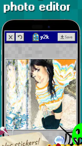 y2k: 2000s photo editor screenshot
