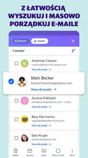 Yahoo Mail - Utrzymać porządek screenshot