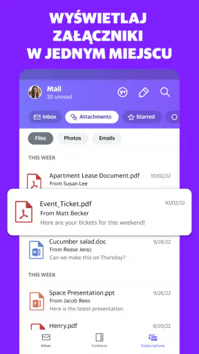 Yahoo Mail - Utrzymać porządek screenshot