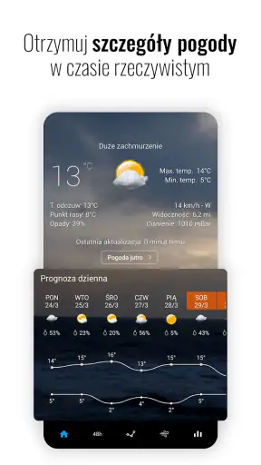 Zegar i pogoda Sense Flip screenshot