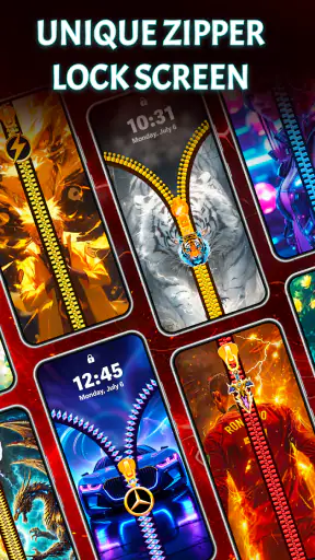 Zipper Lock Screen, Wallpapers screenshot
