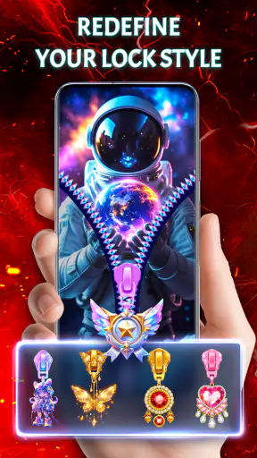 Zipper Lock Screen, Wallpapers screenshot