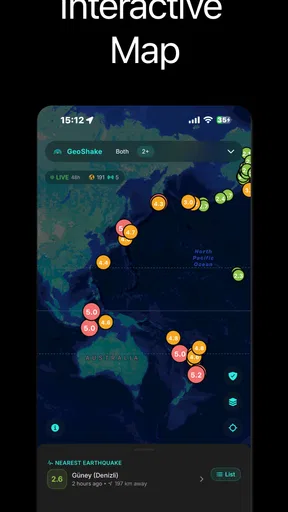 GeoShake - Earthquake Alerts screenshot